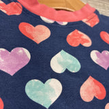 2 Pc LS PJs Hearts 3T