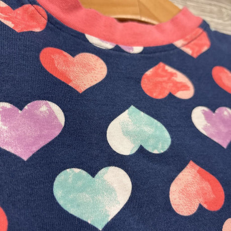 2 Pc LS PJs Hearts 3T