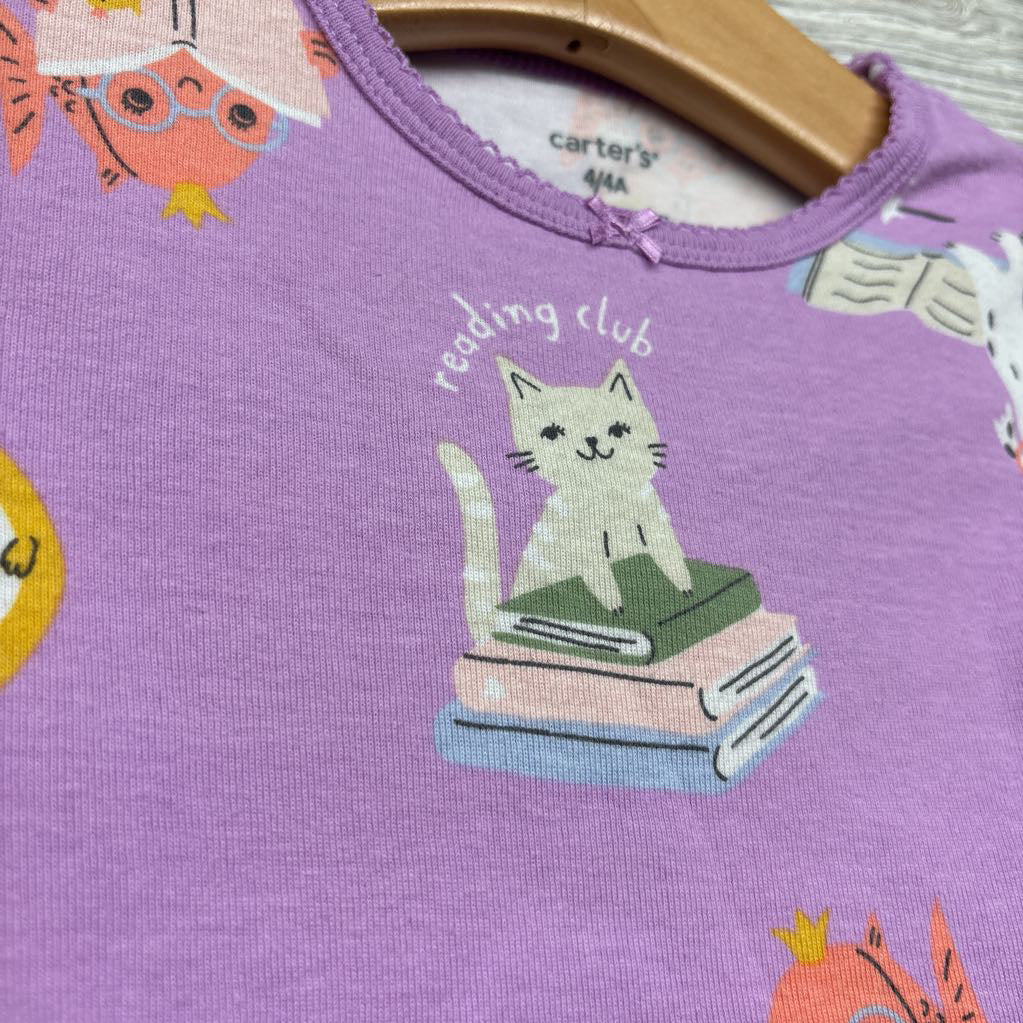 2 Pc LS PJs Reading Club Cats 4T