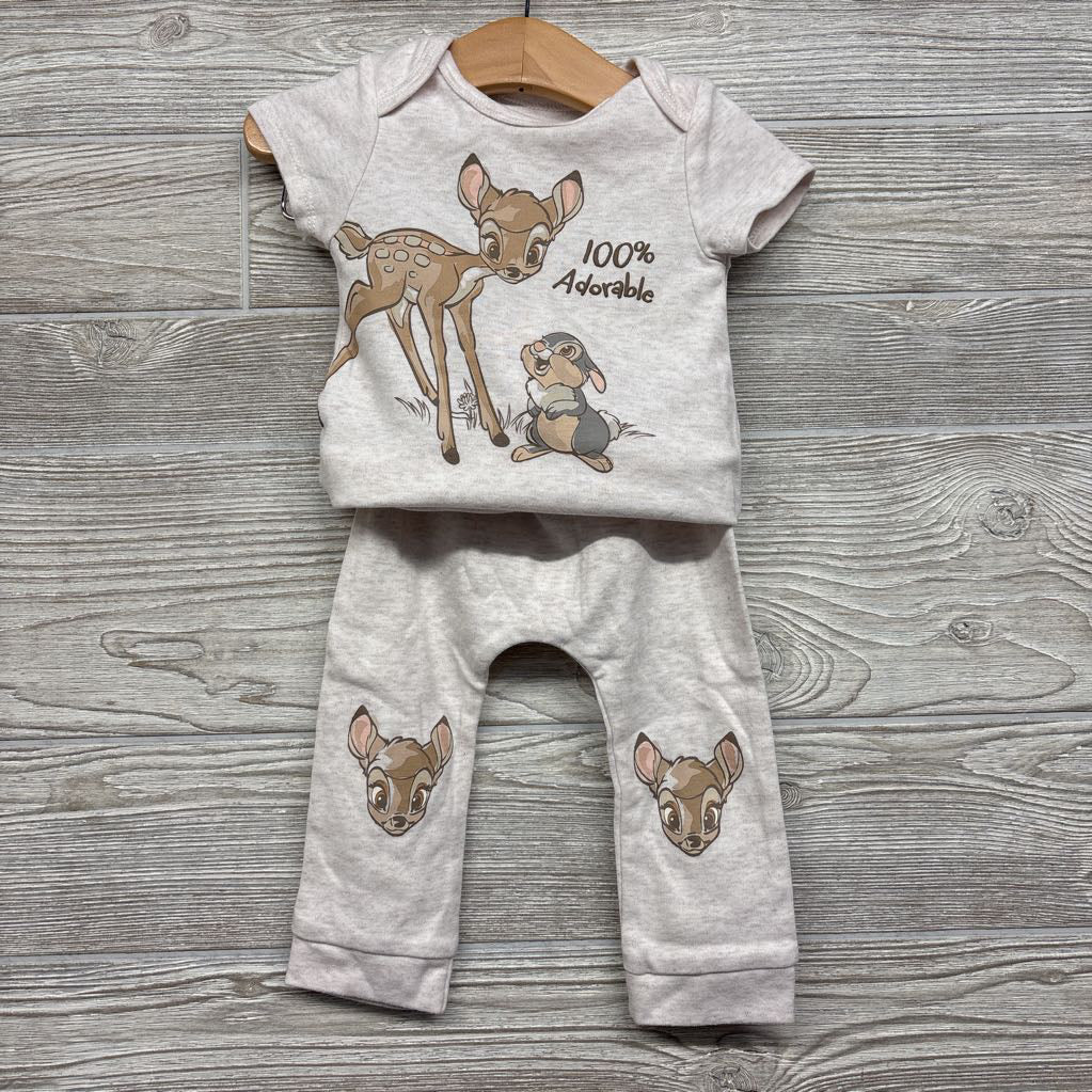 Bodysuit 100% Adorable & Harem Pants Bambi 12M