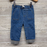 Pull On Knit Denim Joggers 6-9M