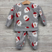 LS Fleece Crewneck & Joggers Santa 12M