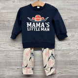 Crewneck Mama's Little Man & Joggers Skulls 18-24M