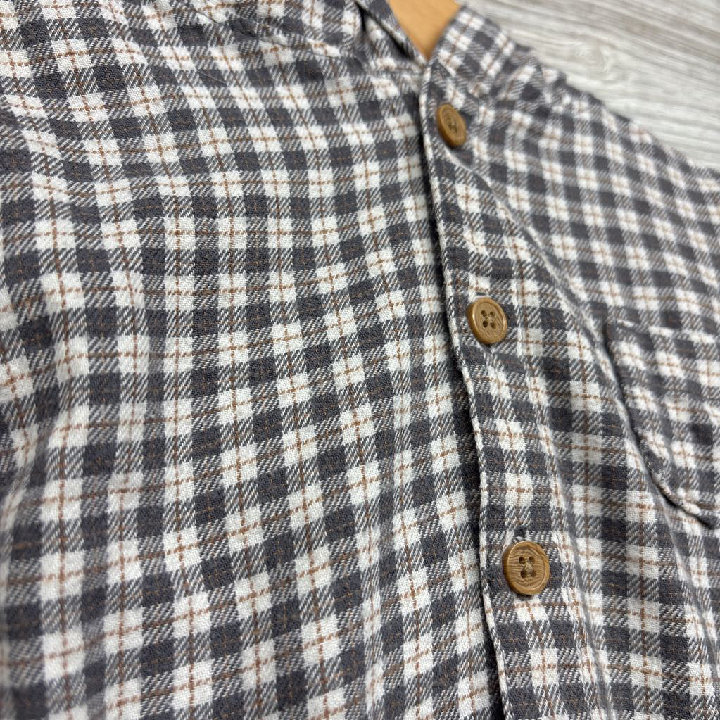 LS Plaid Button Up Shirt W/ Hood & Knit Cord Pants 6-9M