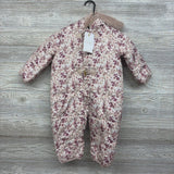 NEW Faux Fur Puffer Bunting Flowers 18M