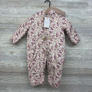 NEW Faux Fur Puffer Bunting Flowers 18M