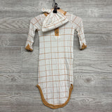 Viscose Grid Gown & Hat NB