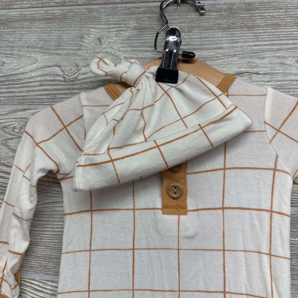 Viscose Grid Gown & Hat NB