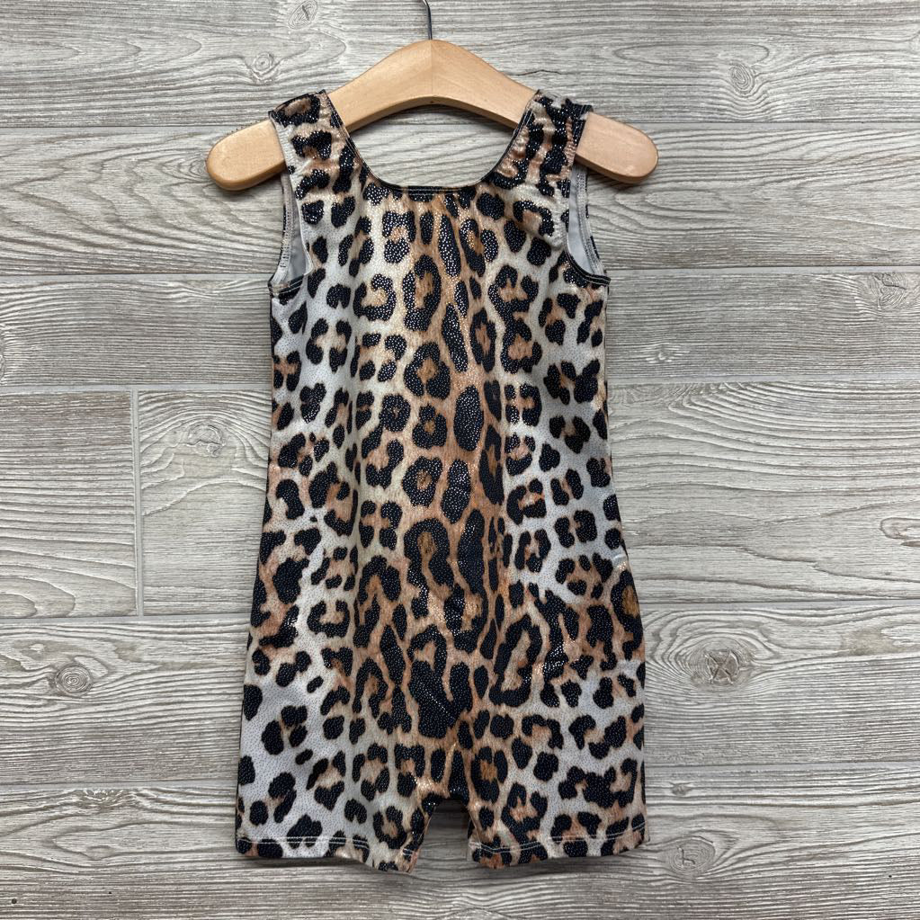 Glitter Animal Print Biketard 4-5