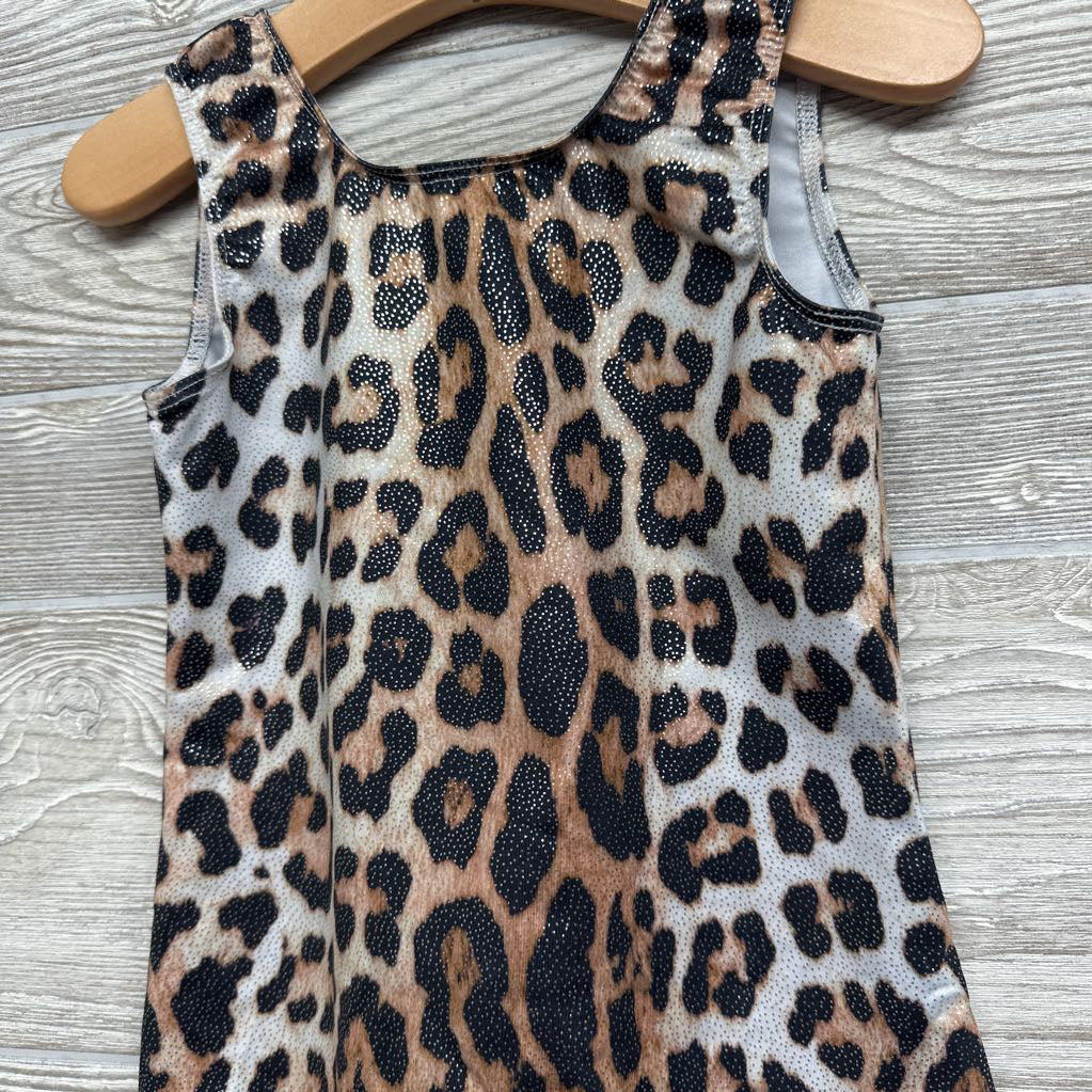 Glitter Animal Print Biketard 4-5
