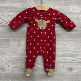 Blanket Sleeper Deer & Polka Dots NB