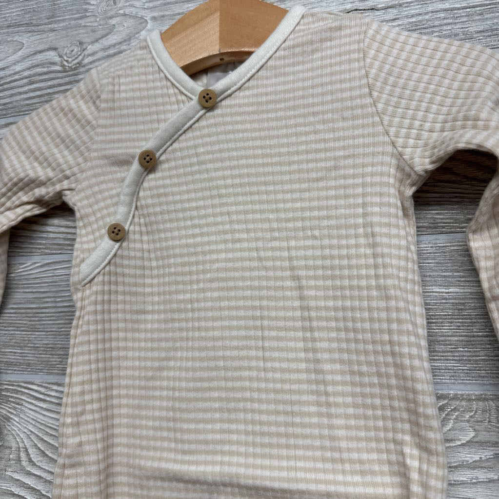 Ribbed Gown Stripes 0-6M