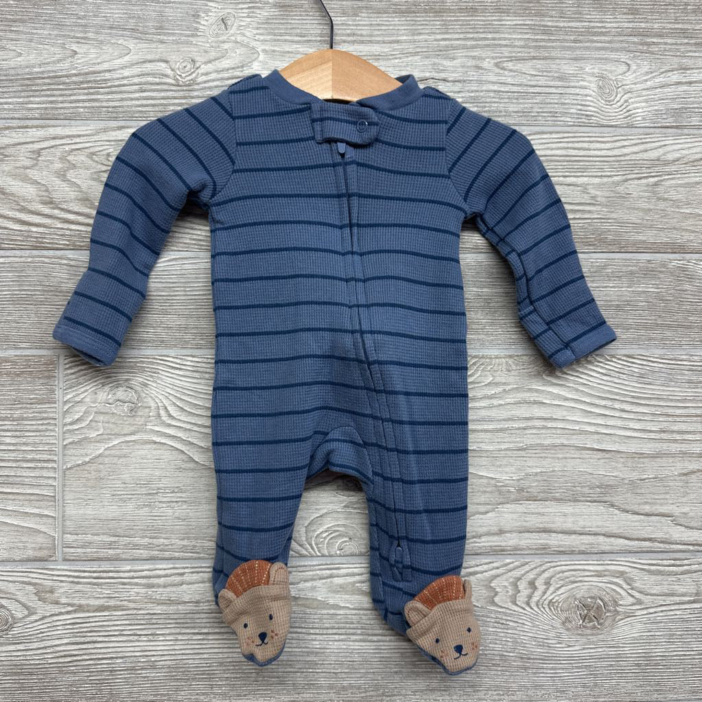 Waffle Knit Sleeper Stripes Nb