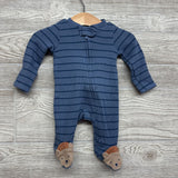 Waffle Knit Sleeper Stripes Nb