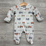 Waffle Knit Sleeper Tractor & Vegetables 3M