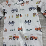 Waffle Knit Sleeper Tractor & Vegetables 3M