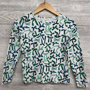Ribbed LS Shirt Bows Lettuce Trim 10-12