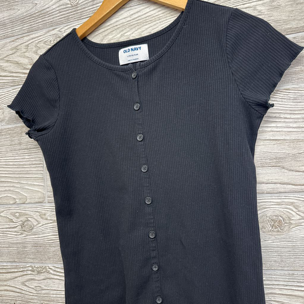 Ribbed Button Up Dress 10-12