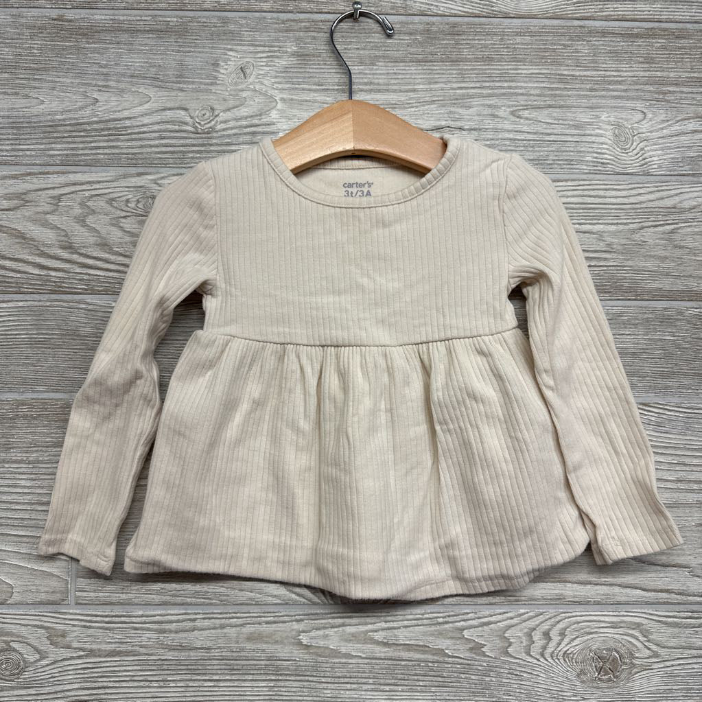Ribbed Peplum Shirt 3t