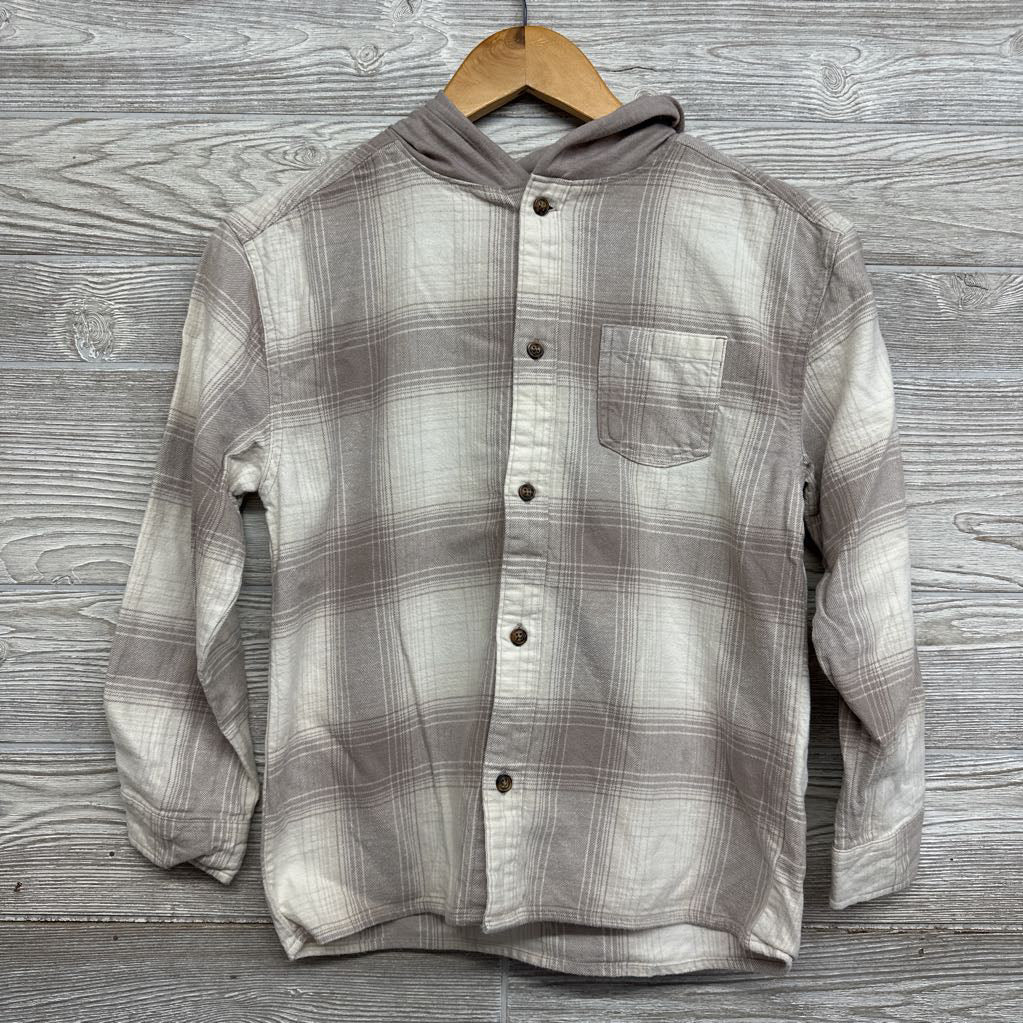Plaid Button Up Shirt W/ Hood 14