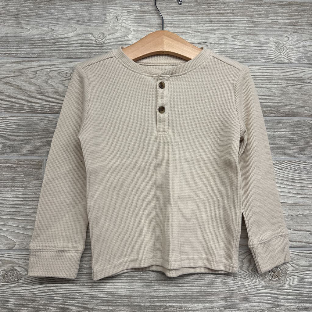 Waffle Knit Henley Shirt 3t