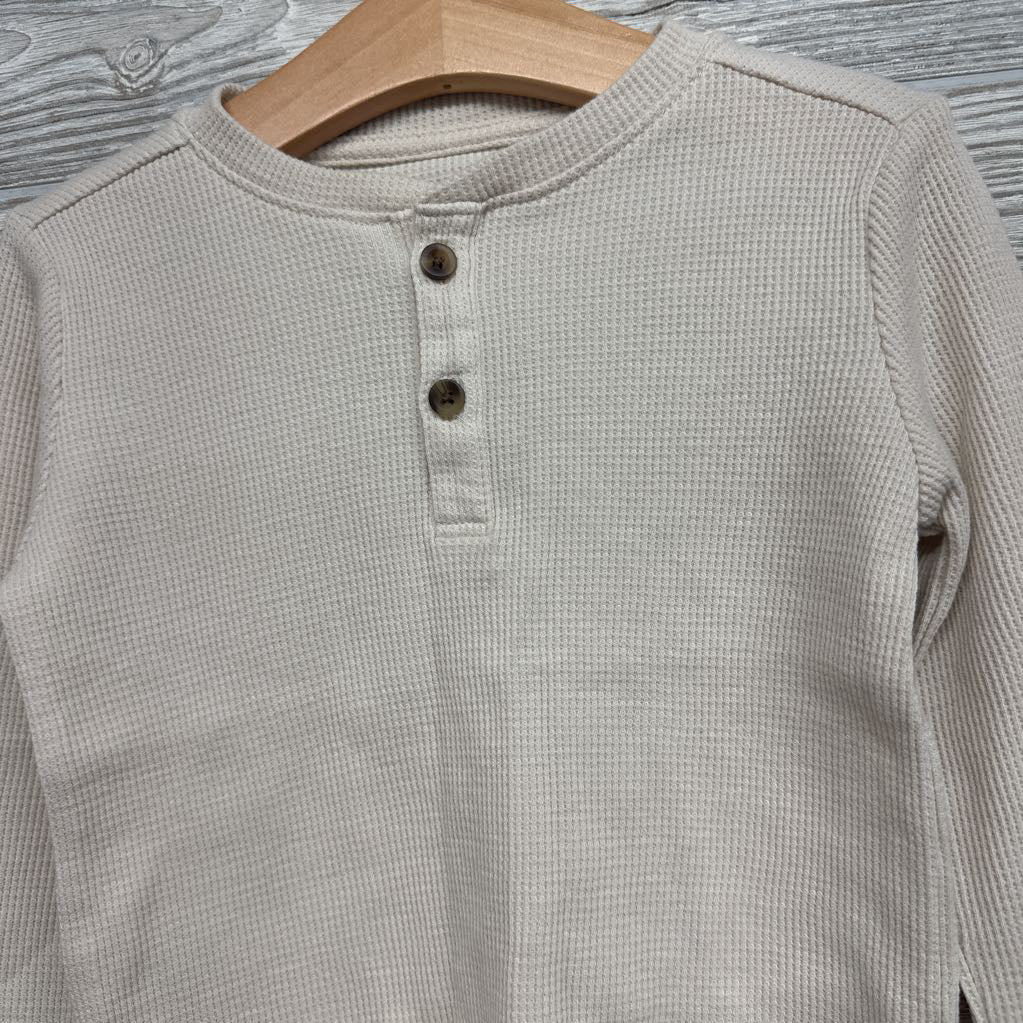 Waffle Knit Henley Shirt 3t