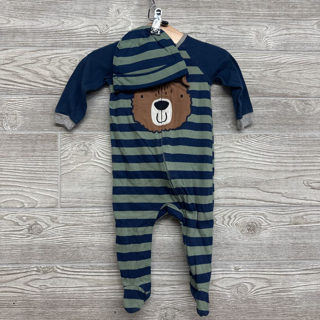 Sleeper Bear Stripes W/ Hat 3-6M