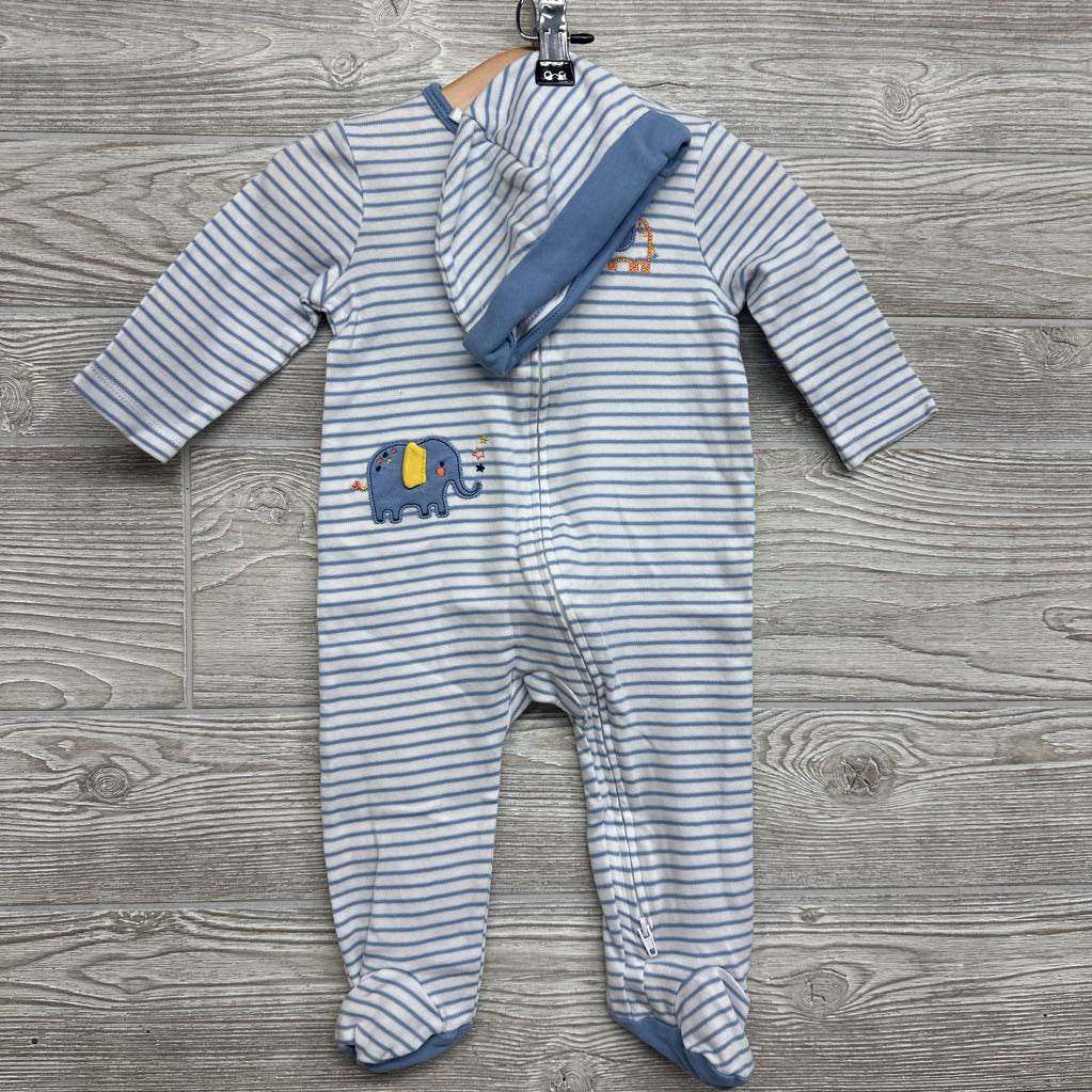 Sleeper Stripes & Elephant W/ Hat 9M