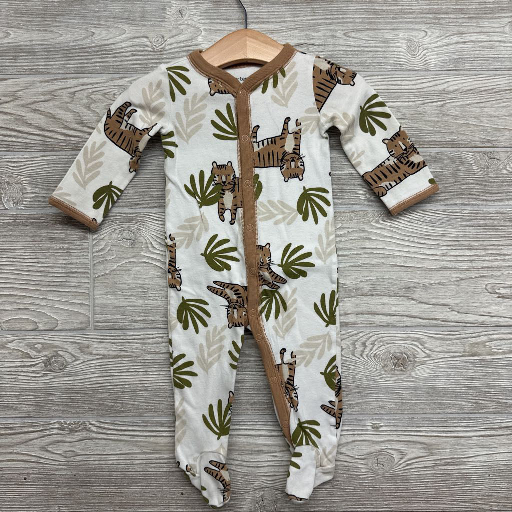 Button Up Sleep N Play Leopard & Leaves 9M