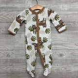 Button Up Sleep N Play Leopard & Leaves 9M