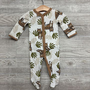 Button Up Sleep N Play Leopard & Leaves 9M