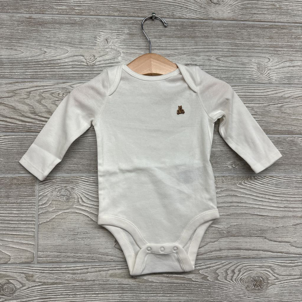 LS Bodysuit Embroidered Bear 3-6M