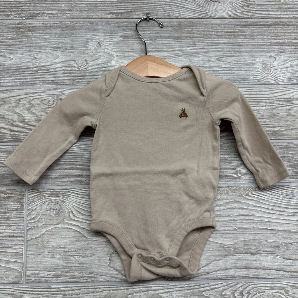 LS Bodysuit Embroidered Bear 3-6M