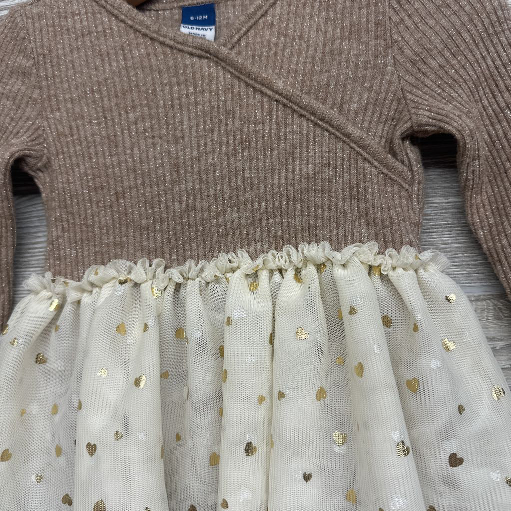 Ribbed Wrap Glitter Tutu Dress 6-12M