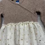 Ribbed Wrap Glitter Tutu Dress 6-12M
