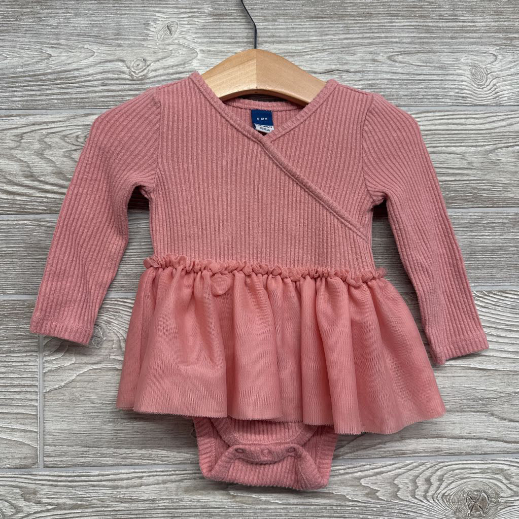 Ribbed Wrap Tutu Dress 6-12M