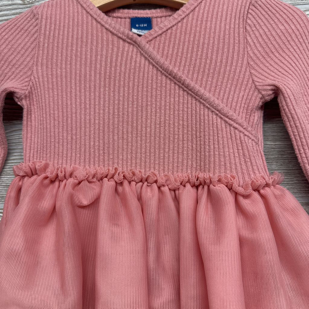 Ribbed Wrap Tutu Dress 6-12M
