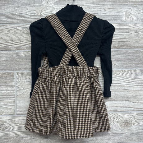 Houndstooth Jumper W/ Ribbed Turtle Neck Shirt 12-18M