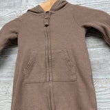Waffle Knit Hooded Coverall W/ Hood