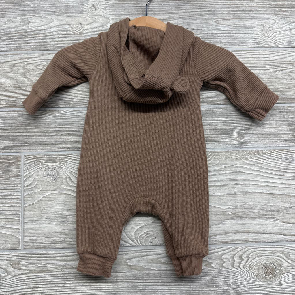 Waffle Knit Hooded Coverall W/ Hood