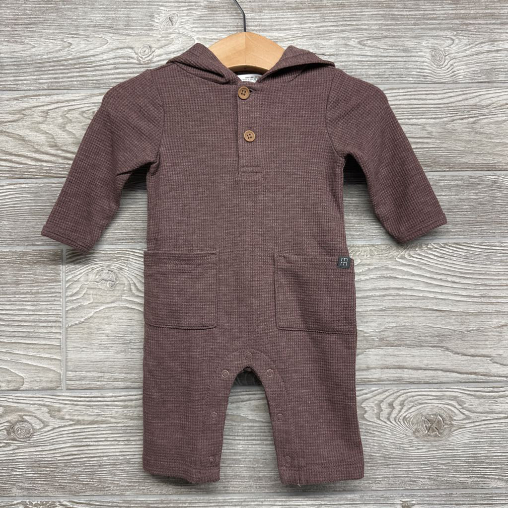 Waffle Knit LS Outfit W/ Hood 0-3M