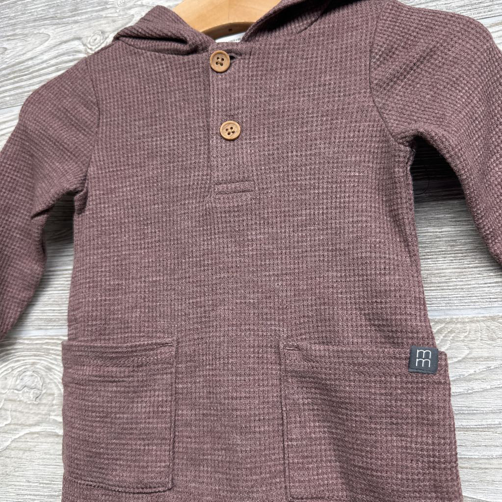 Waffle Knit LS Outfit W/ Hood 0-3M