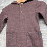 Waffle Knit LS Outfit W/ Hood 0-3M