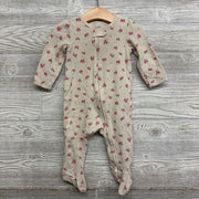Waffle Knit Sleeper Flowers 9M