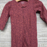 Waffle Knit Sleeper Flowers 9M