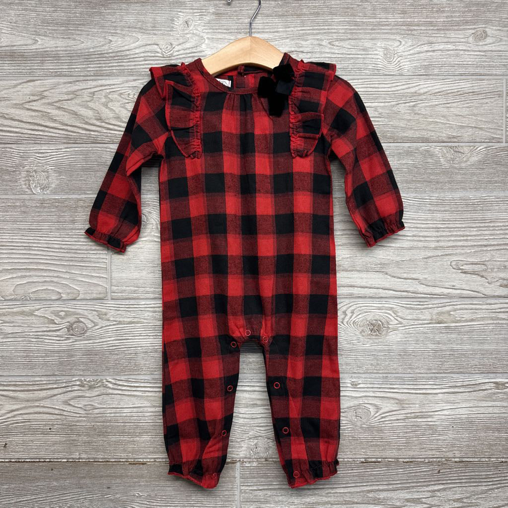 NEW Buffalo Plaid Outfit Ruffles 9-12M