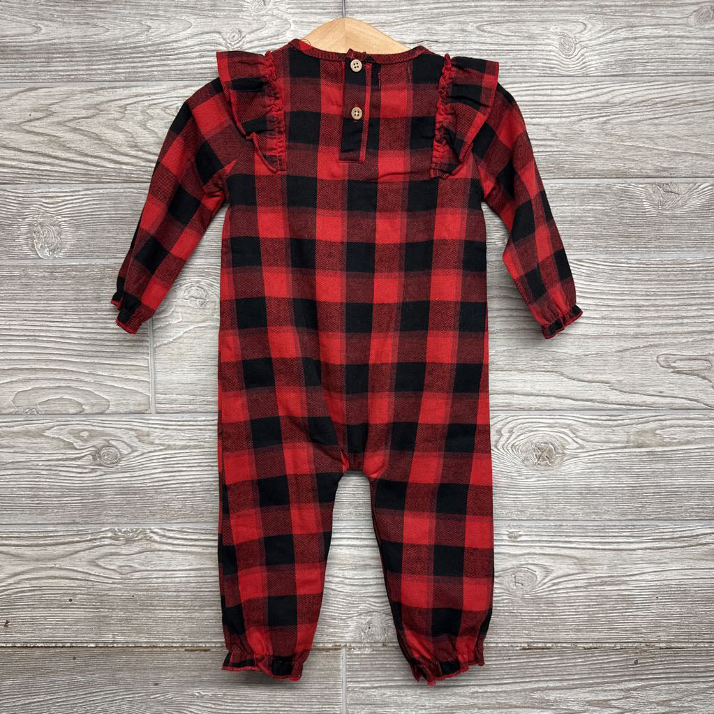 NEW Buffalo Plaid Outfit Ruffles 9-12M