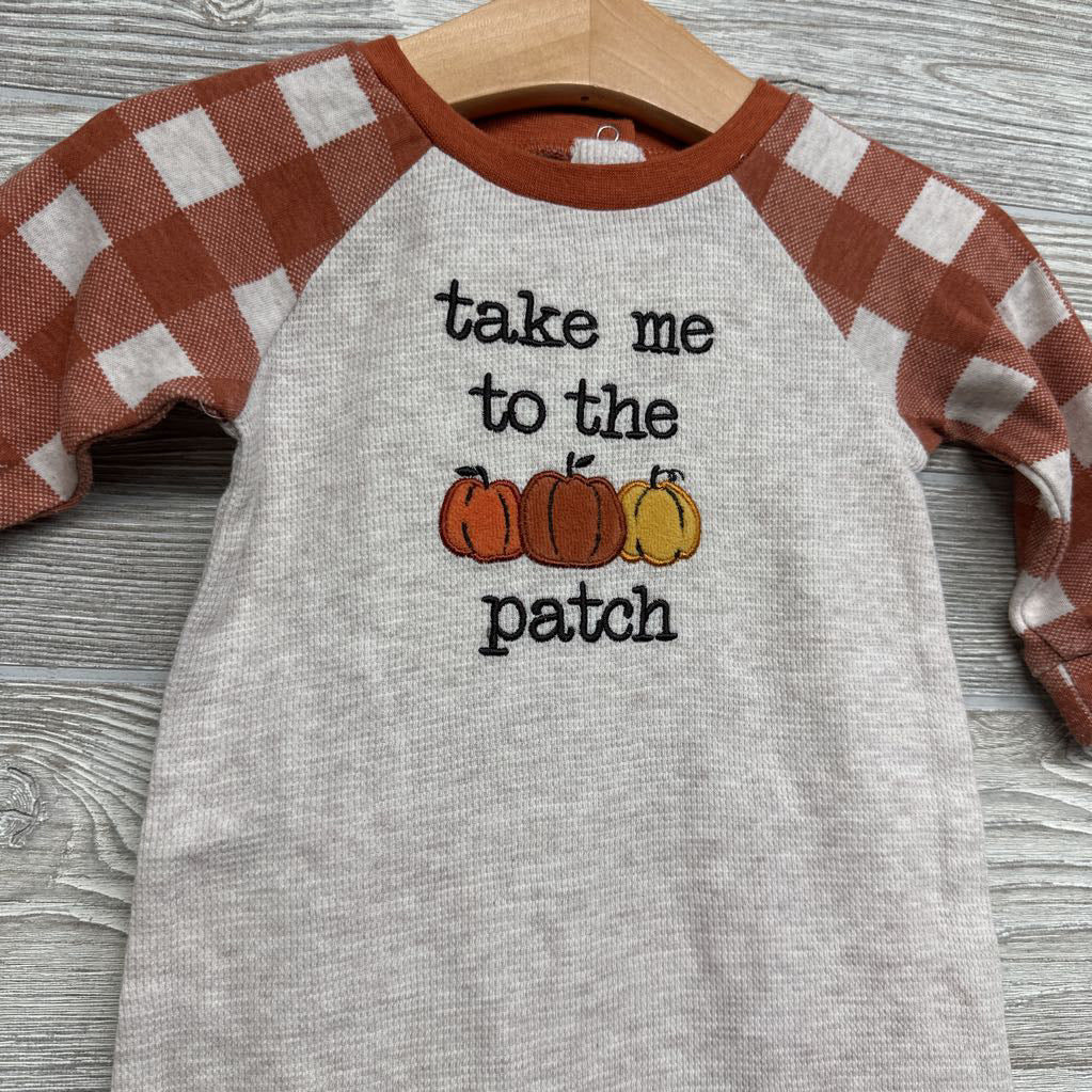 Waffle Knit Outfit Take Me To The Pumpkin Patch 3-6m