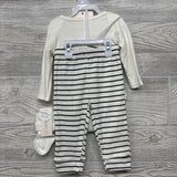 NEW LS Bodysuit, Hat, Socks & Pants Stripes 3-6M
