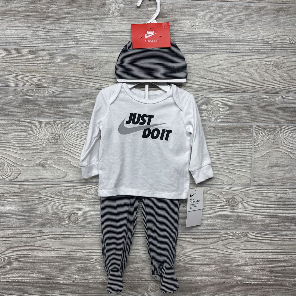 NEW Shirt Just Do It, Hat & Striped Pants Nb